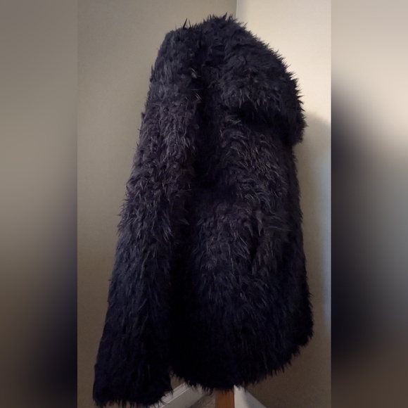 Shyanne Faux Fur Black Jacket Coat Blazer Medium M - Picture 4 of 9
